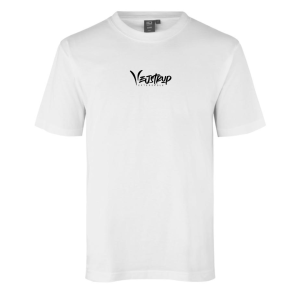 ID Game T-shirt, Hvid med sort Vejstrup logo 