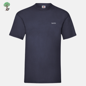 Fuit Of The Loom t-shirt, Navy med logo og navn 
