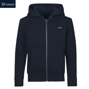 ID Core Hoodie m. lynl�s, Navy med logo og navn 