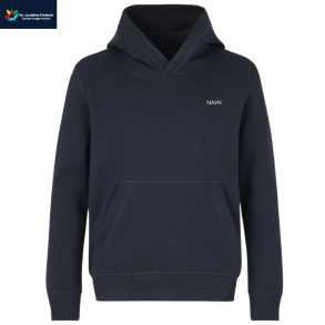 ID Hoodie, Navy med logo og navn 