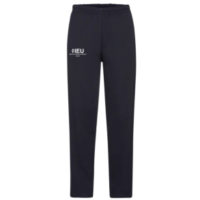 Fruit of the Loom joggingbukser, deep navy med logo og navn 