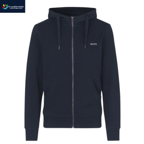 ID Core Hoodie m. lynl�s, Navy med logo og navn 