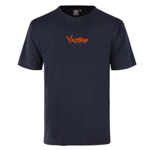 ID Game T-shirt, Navy med orange Vejstrup logo 