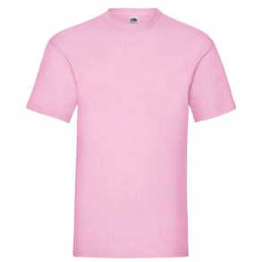 Fruit of the Loom Valueweight t-shirt, pink med logo 
