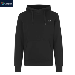 ID Hoodie, Sort med logo og navn 