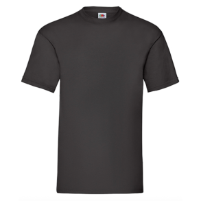 Fruit of the Loom Valueweight t-shirt, sort med logo 