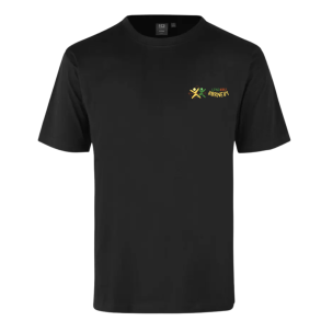 ID T-shirt, Sort med logo (Unisexmodel)