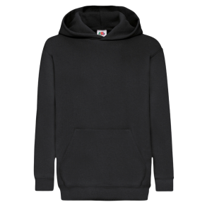 Fruit of the Loom Hoodie, Sort med logo og navn 