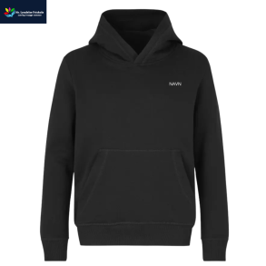 ID Hoodie, Sort med logo og navn 
