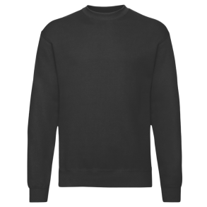Fruit of the Loom Premium Sweatshirt, Sort med logo og navn. 