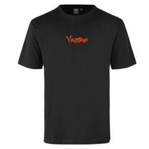 ID Game T-shirt, Sort med orange Vejstrup logo 