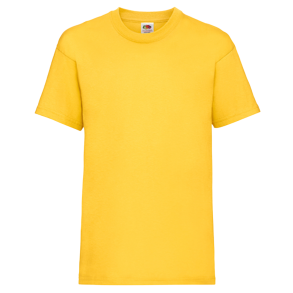 Fruit of the Loom t-shirt, Sunflower med logo og navn 