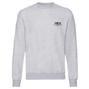 Fruit of the Loom sweatshirt, gr� med logo og navn. 