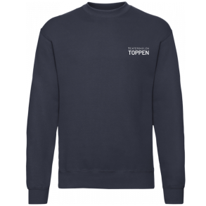Fruit of the Loom Sweatshirt, Deep navy med logo p� ryggen samt foran