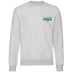  DANS Fruit of the Loom Sweatshirt, Gr� med logo og navn