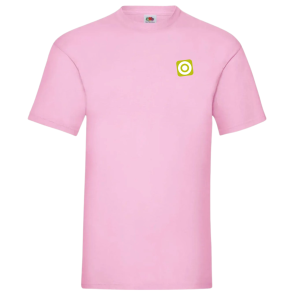 Fruit Of The Loom Valueweight t-shirt - Pink med logo