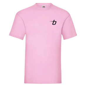 Fruit of the Loom Valueweight t-shirt, pink med logo 